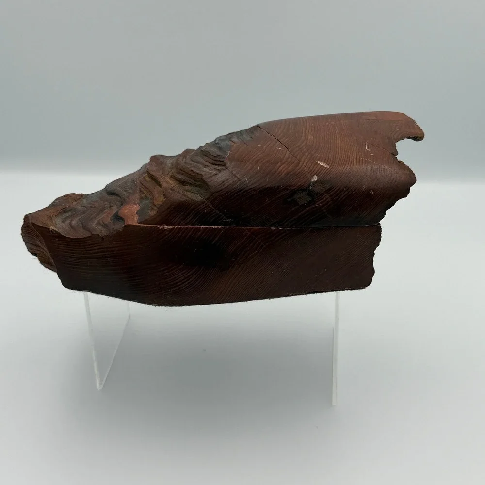Live Edge Wood Trinket Box Unisex Rustic Natural Brown Hand Carved Small